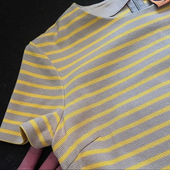 Tory Burch grey and marigold striped blouse - Picture 9 of 16